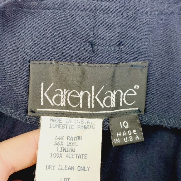 Karen Kane Blue Straight Leg Pants 3454 - Picture 5 of 8